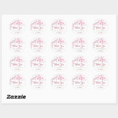 Cherry Blossom Pink White Hartelijk dank Ronde Sticker (Vel)