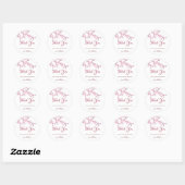 Cherry Blossom Pink White Hartelijk dank Ronde Sticker (Vel)