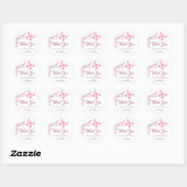 Cherry Blossom Pink White Hartelijk dank Ronde Sticker (Vel)