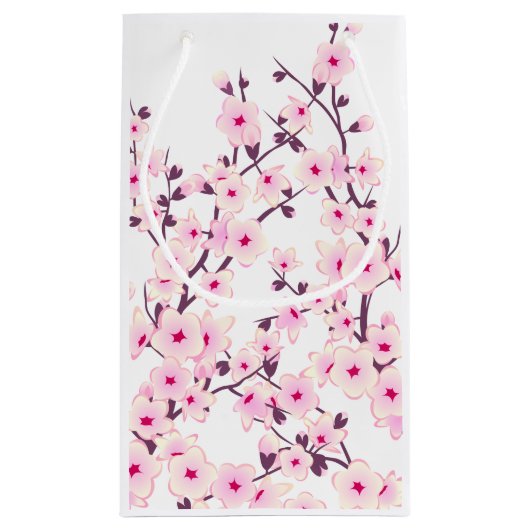  Cherry Blossom Pink White Klein Cadeauzakje (Achterkant)