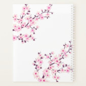 Cherry Blossom Pink White Names Wedding toevoegen Planner (Achterkant)