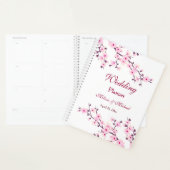 Cherry Blossom Pink White Names Wedding toevoegen Planner (Display)