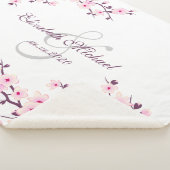 Cherry Blossom Pink White Passen getrouwd sparen d Sherpa Deken (3/4)