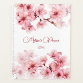 Cherry Blossom Pink White Planner (Voorkant)