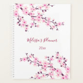 Cherry Blossom Pink White Planner (Voorkant)