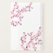 Cherry Blossom Pink White voeg naam en jaar toe Planner (Achterkant)