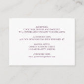 Cherry Blossom Pink White Wedding Details Informatiekaartje (Achterkant)