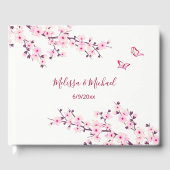 Cherry Blossom Pink White Wedding Gastenboek (Voorkant)