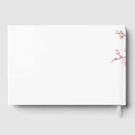 Cherry Blossom Pink White Wedding Gastenboek (Achterkant)