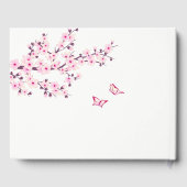 Cherry Blossom Pink White Wedding Gastenboek (Achterkant)