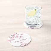Cherry Blossom Pink White Wedding Ronde Kartonnen Onderzetter (Insitu)