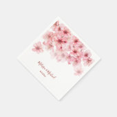 Cherry Blossom Pink White Wedding Servet (Hoek)