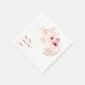 Cherry Blossom Pink White Wedding Servet (Hoek)