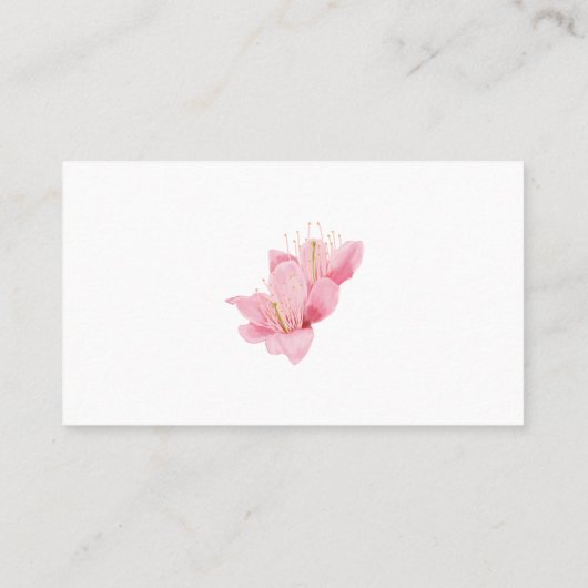 Cherry blossom plaatskaartje (Achterkant)