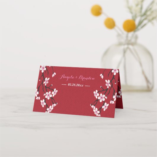 Cherry Blossom Place Card Plaatskaartje (Achterkant)