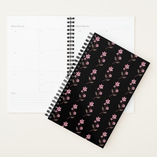 Cherry Blossom Planner - Zwart Patroon (Display)