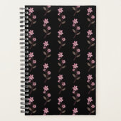 Cherry Blossom Planner - Zwart Patroon (Voorkant)