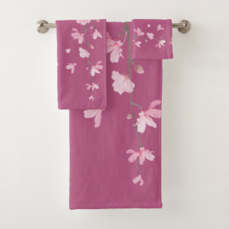 Cherry Blossom - Plum Bad Handdoek