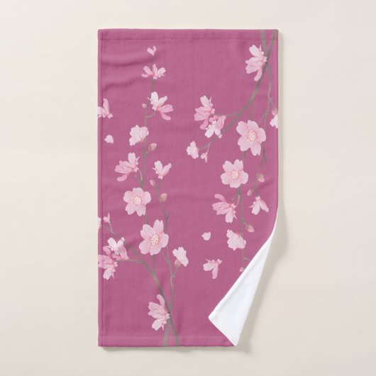 Cherry Blossom - Plum Bad Handdoek (Handdoek)