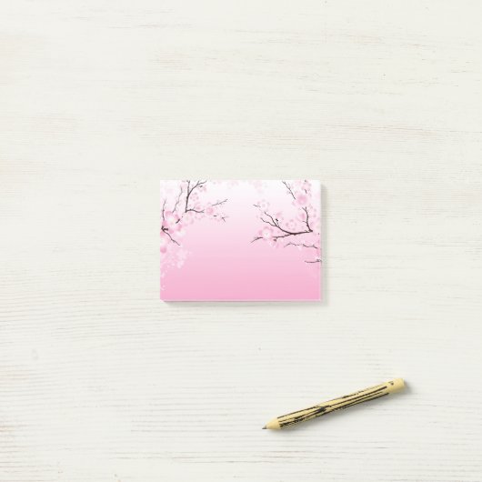 Cherry Blossom Post-it® Notes (Op bureau)