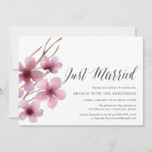 Cherry Blossom | Post Wedding Brunch Uitnodiging (Voorkant)