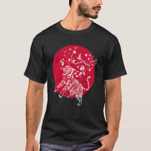 Cherry Blossom Predator Animal Wild Cat Sakura Asi T-shirt