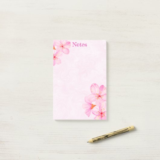 Cherry Blossom Pretty Pink Custom Post-it® Notes (Op bureau)