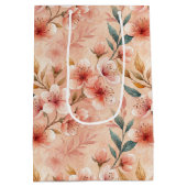 Cherry Blossom Print Gift Bag Medium Cadeauzakje (Achterkant)
