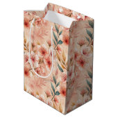 Cherry Blossom Print Gift Bag Medium Cadeauzakje (Achterkant Gekanteld)