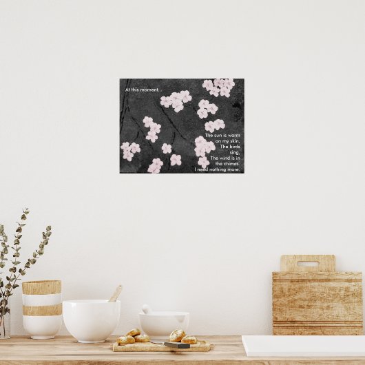 Cherry Blossom Print met gedicht (Keuken)