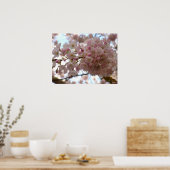Cherry Blossom Print White Flower Poster Print (Keuken)