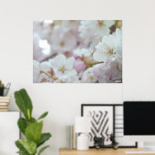 Cherry Blossom Print White Flower Poster Print (Thuiskantoor)