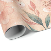 Cherry Blossom Print Wrapping Paper Roll Cadeaupapier (Rol Hoek)