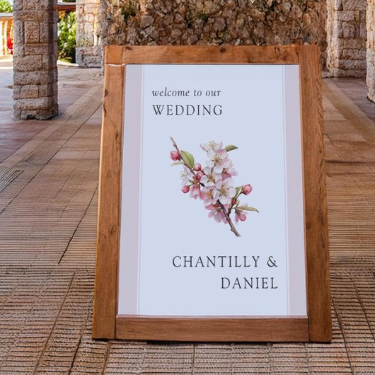 Cherry Blossom Printable Wedding Welkom Poster
