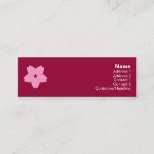 Cherry Blossom Profile Card Mini Visitekaartje