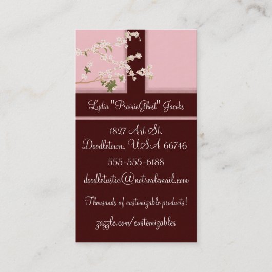 Cherry Blossom Profile Card Visitekaartje (Voorkant)