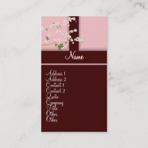 Cherry Blossom Profile Card Visitekaartje