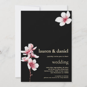 Cherry Blossom QR Champagne Goud Zwart Kaart