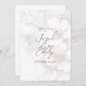 Cherry Blossom QR Code Huwelijksuitnodiging Kaart (Voorkant / Achterkant)