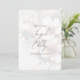 Cherry Blossom QR Code Huwelijksuitnodiging Kaart