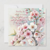 Cherry Blossom & Quote Bedankkaart (Voorkant)