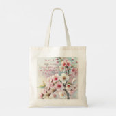 Cherry Blossom & Quote Tote Bag (Achterkant)