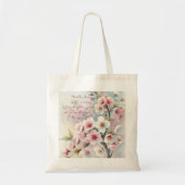 Cherry Blossom & Quote Tote Bag (Voorkant)
