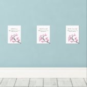 Cherry Blossom Ramadan Wall Art – Dua Set for Ease (Houten vloer)