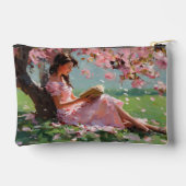 Cherry Blossom Reading Girl Pouch Etui (Achterkant)