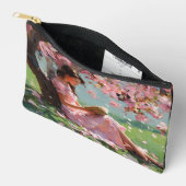 Cherry Blossom Reading Girl Pouch Etui (Open)