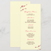 Cherry Blossom Receptie Menu (Voorkant / Achterkant)