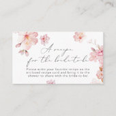 Cherry blossom Recipe for the bride Informatiekaartje (Voorkant)