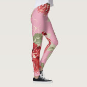 Cherry blossom red floral roos party leggings (Rechts)