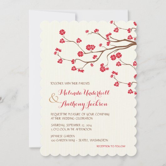 Cherry Blossom Red Kaart (Voorkant)